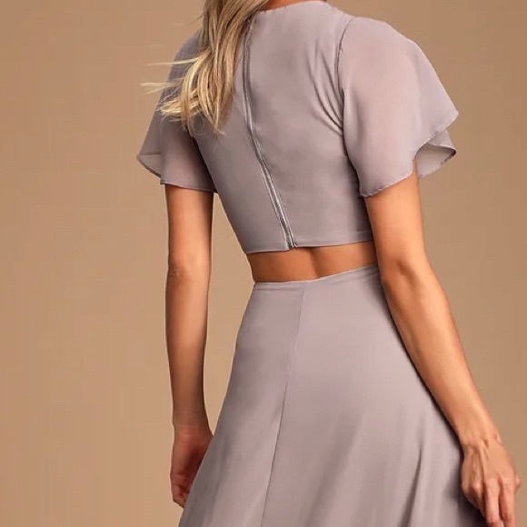 Garden Bliss Dusty Lavender Cutout Maxi Dress - Picture 3 of 5